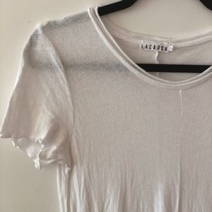 LACAUSA Tee Shirt Dress in White